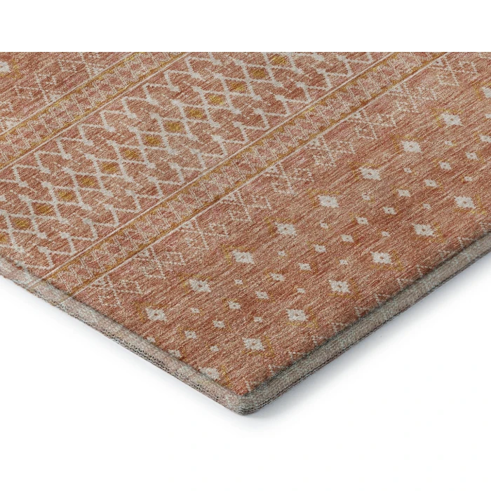 Addison Mayfield Orange AMF709 - 8ft. Round Rug