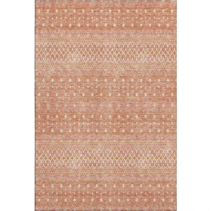 Addison Mayfield Orange AMF709 - 8ft. Round Rug