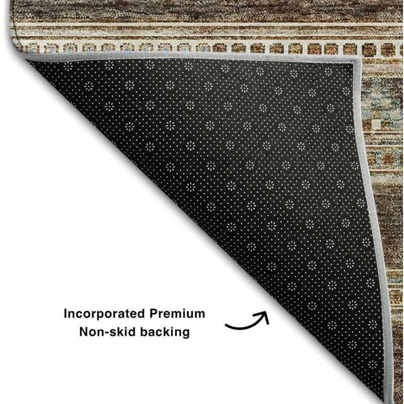 Addison Mayfield Brown AMF714 - 8ft. Round Rug