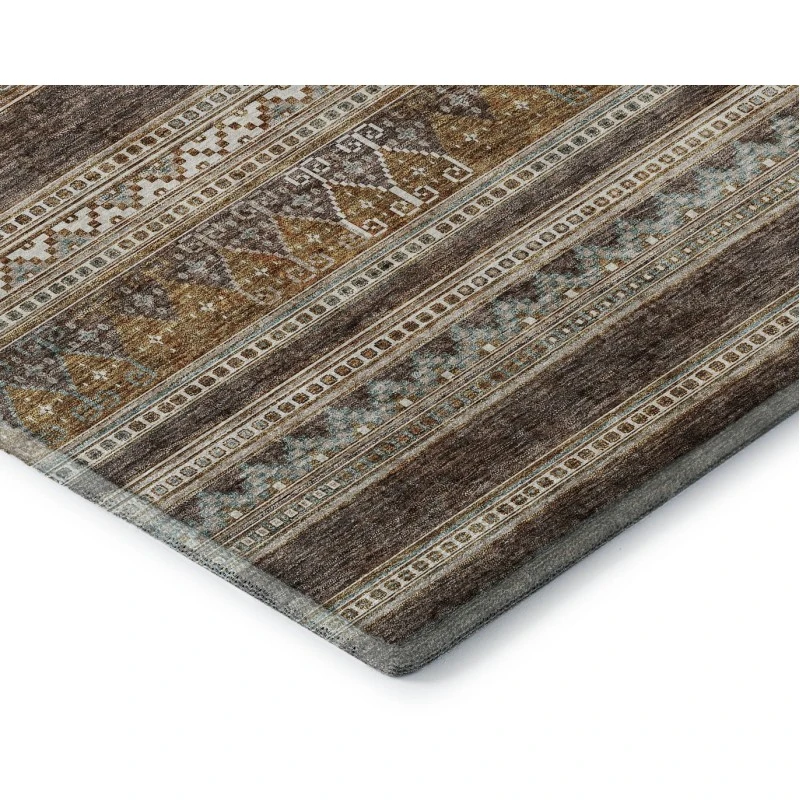 Addison Mayfield Brown AMF714 - 8ft. Round Rug