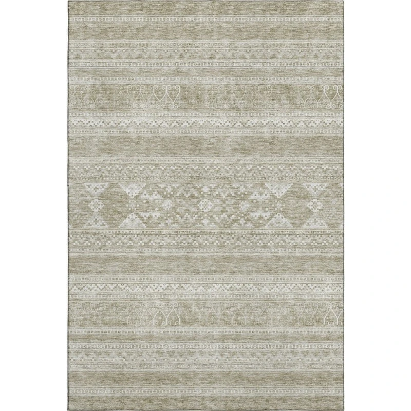 Addison Mayfield Brown AMF714 - 8ft. Round Rug