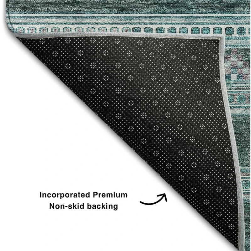 Addison Mayfield Teal AMF714 - 8ft. Round Rug