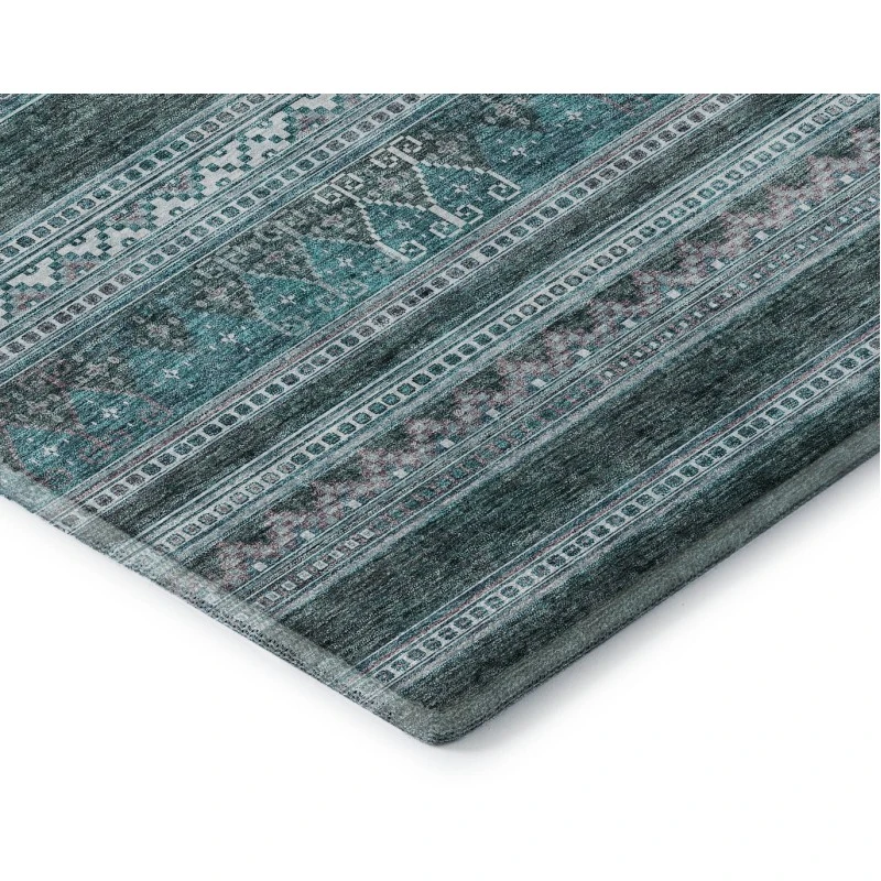 Addison Mayfield Teal AMF714 - 8ft. Round Rug