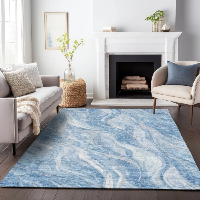 Addison Mayfield Blue AMF720 2ft. 3in. x 7ft. 6in. Rect. Rug