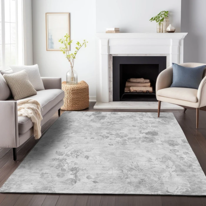 Addison Mayfield Gray AMF724 - 8ft. Round Rug