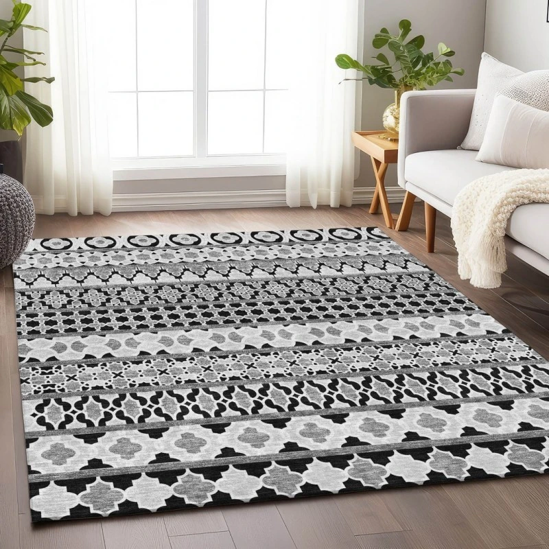 Addison Mayfield Black AMF726 - 8ft. Round Rug