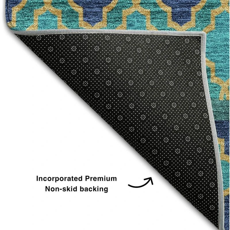 Addison Mayfield Teal AMF726 - 8ft. Round Rug