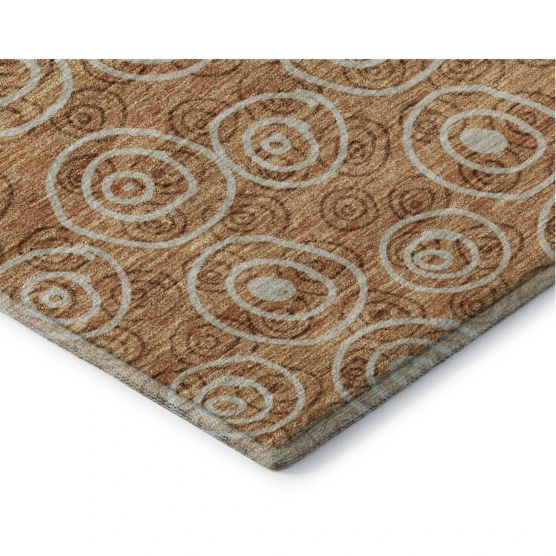 Addison Mayfield Orange AMF728 - 8ft. Round Rug