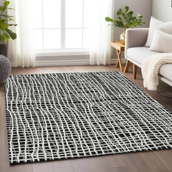 Addison Mayfield Black AMF729 - 8ft. Round Rug
