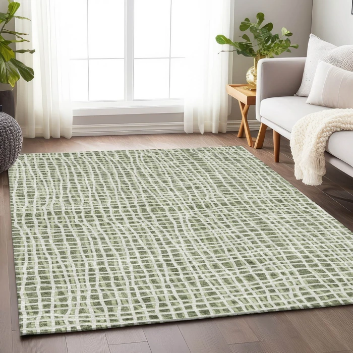 Addison Mayfield Green AMF729 - 8ft. Round Rug
