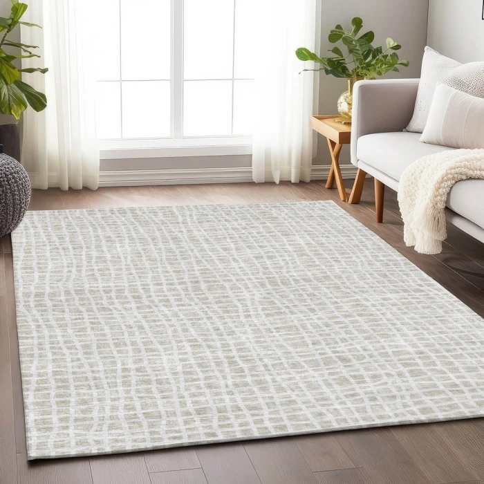 Addison Mayfield Ivory AMF729 - 8ft. Round Rug
