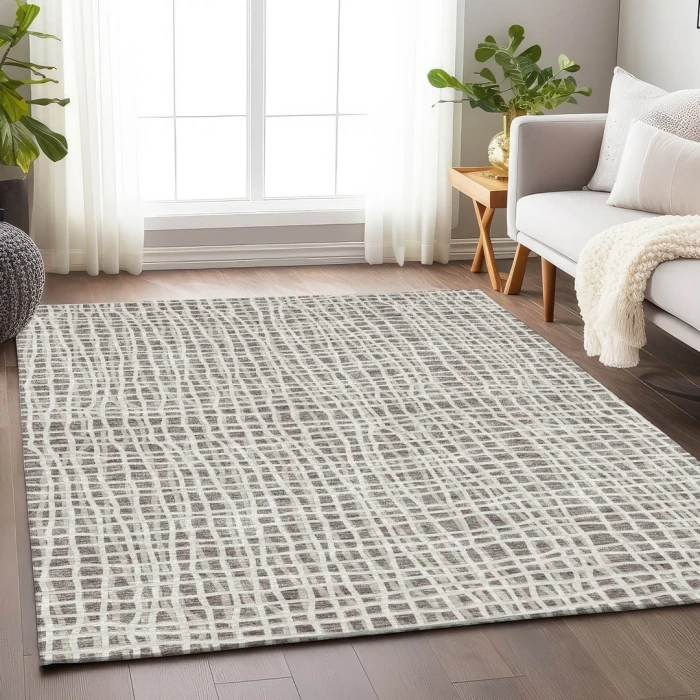 Addison Mayfield Brown AMF729 - 8ft. Round Rug