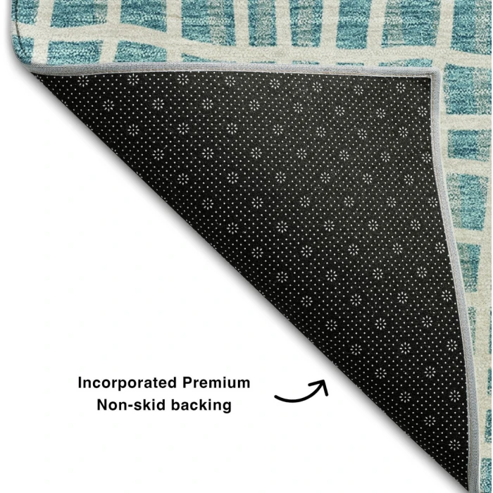 Addison Mayfield Teal AMF729 - 8ft. Round Rug