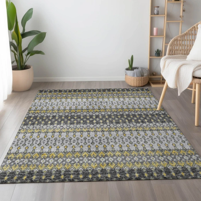 Addison Mayfield Yellow AMF72 2ft. 3in. x 7ft. 6in. Rect. Rug