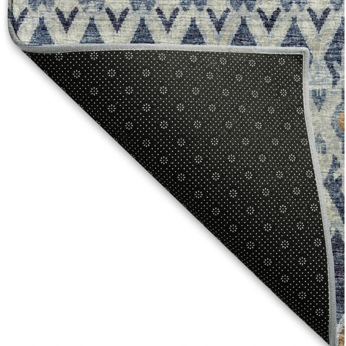 Addison Mayfield Blue AMF72 - 8ft. Round Rug