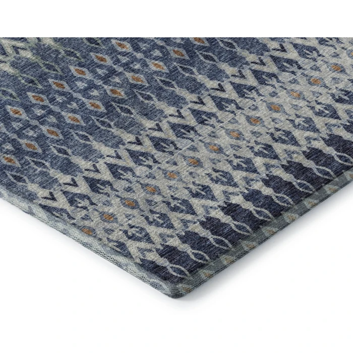 Addison Mayfield Blue AMF72 - 8ft. Round Rug
