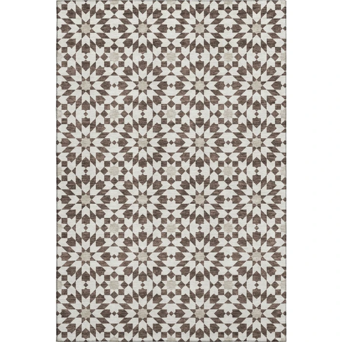 Addison Mayfield Brown AMF734 - 8ft. Round Rug