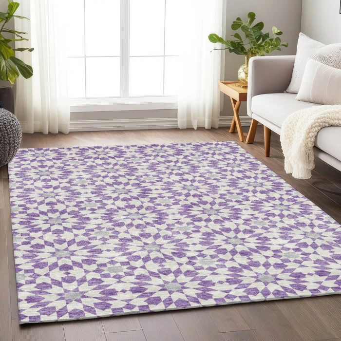 Addison Mayfield Purple AMF734 8ft. x 10ft. Rect. Rug