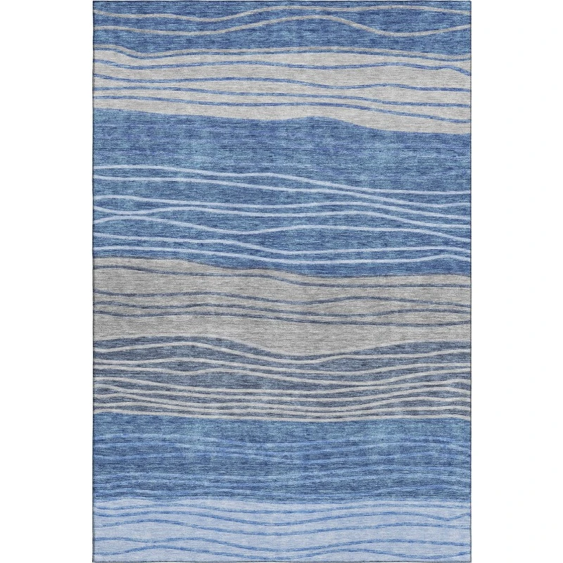Addison Mayfield Blue AMF735 - 8ft. Round Rug