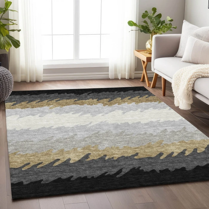 Addison Mayfield Black AMF736 9ft. x 12ft. Rect. Rug