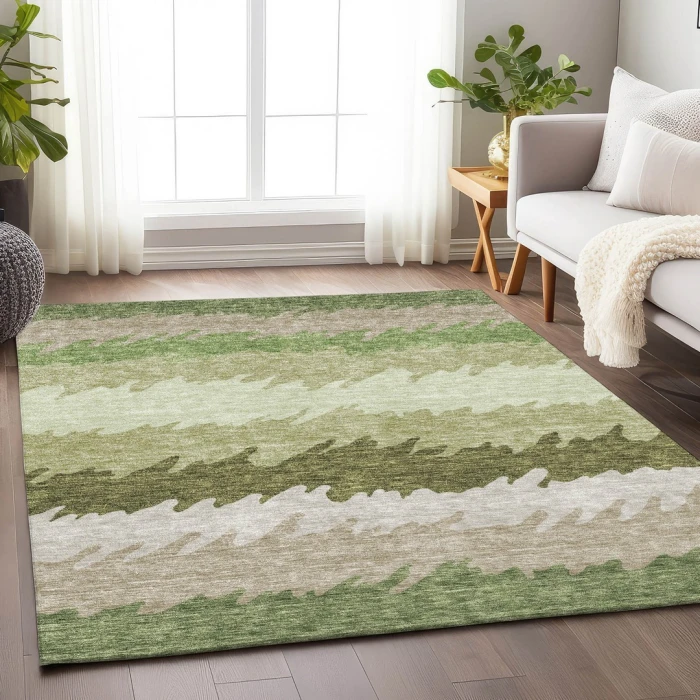 Addison Mayfield Green AMF736 2ft. 3in. x 7ft. 6in. Rect. Rug
