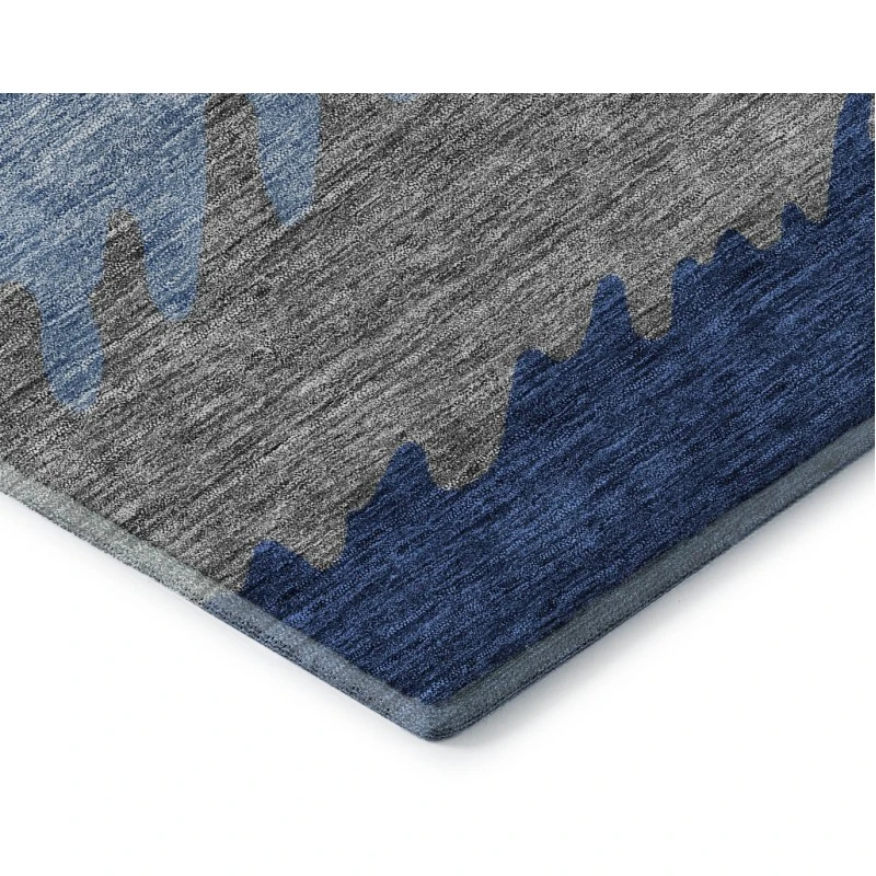 Addison Mayfield Blue AMF736 - 8ft. Round Rug