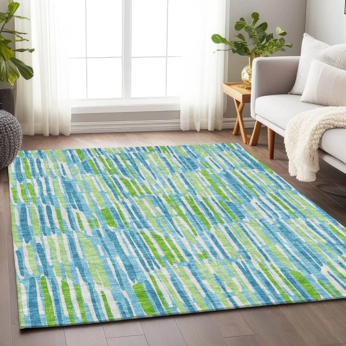 Addison Mayfield Teal AMF739 5ft. x 7ft. 6in. Rect. Rug