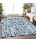 Addison Mayfield Blue AMF739 - 8ft. Round Rug