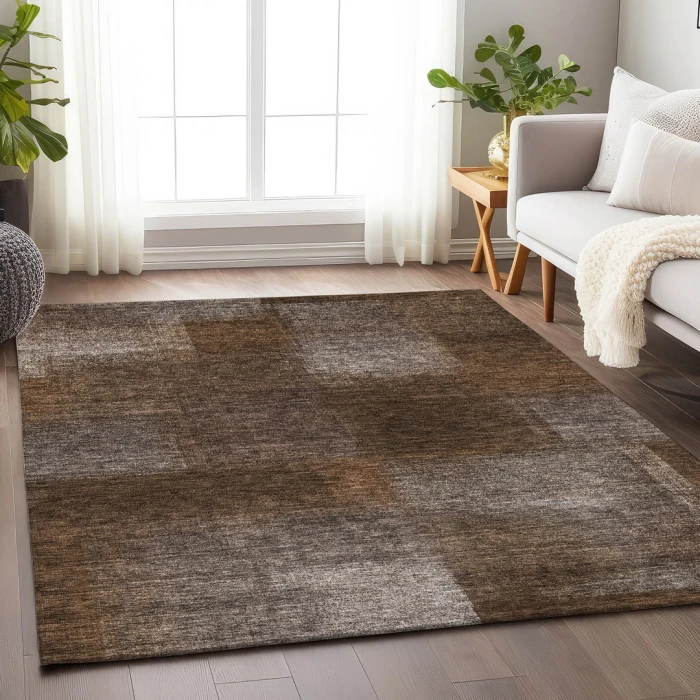 Addison Mayfield Brown AMF742 - 8ft. Round Rug