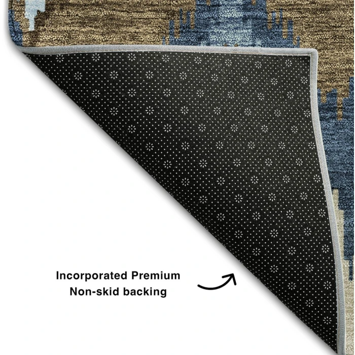 Addison Mayfield Blue AMF743 - 8ft. Round Rug