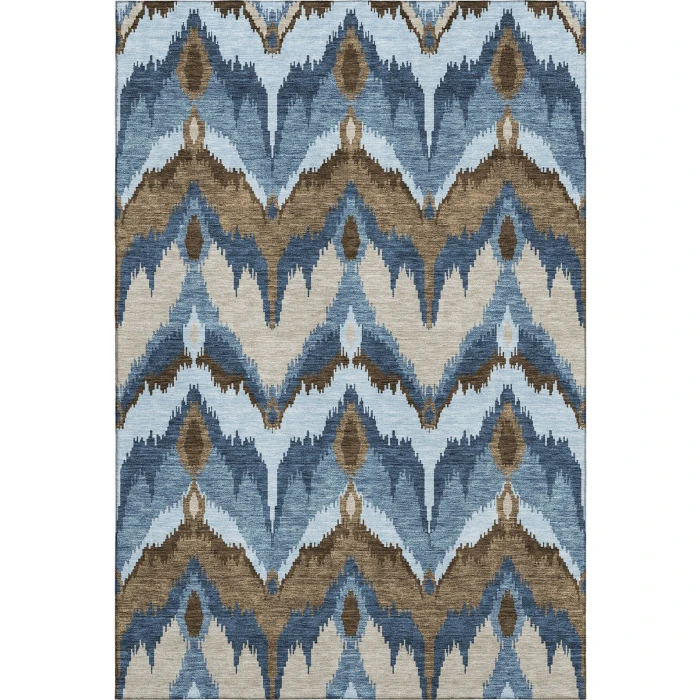 Addison Mayfield Blue AMF743 - 8ft. Round Rug