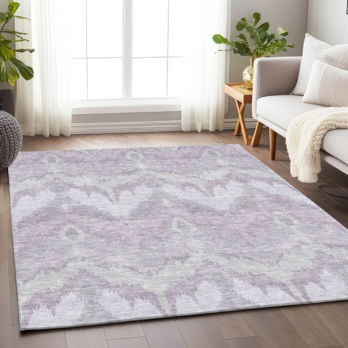 Addison Mayfield Purple AMF743 - 8ft. Round Rug