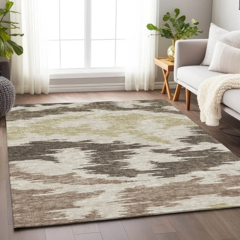 Addison Mayfield Brown AMF746 - 8ft. Round Rug
