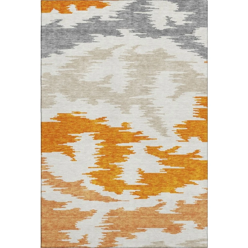 Addison Mayfield Orange AMF746 - 8ft. Round Rug