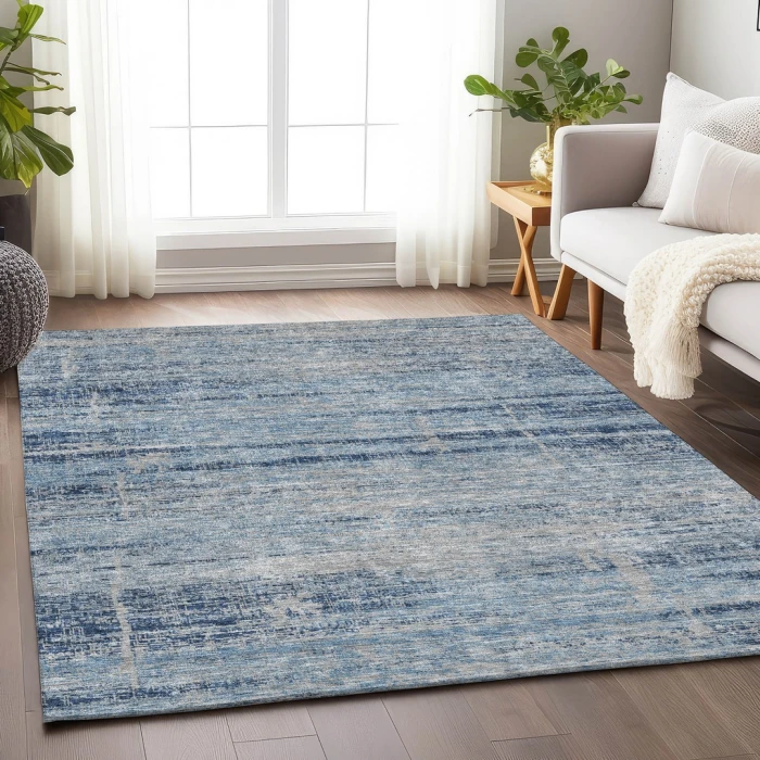 Addison Mayfield Blue AMF747 - 8ft. Round Rug
