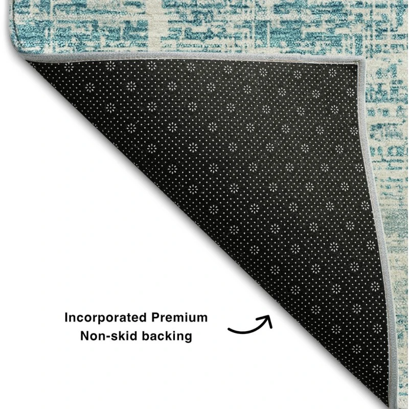 Addison Mayfield Teal AMF747 - 8ft. Round Rug