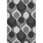 Addison Mayfield Black AMF749 - 8ft. Round Rug