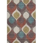 Addison Mayfield Brown AMF749 - 8ft. Round Rug