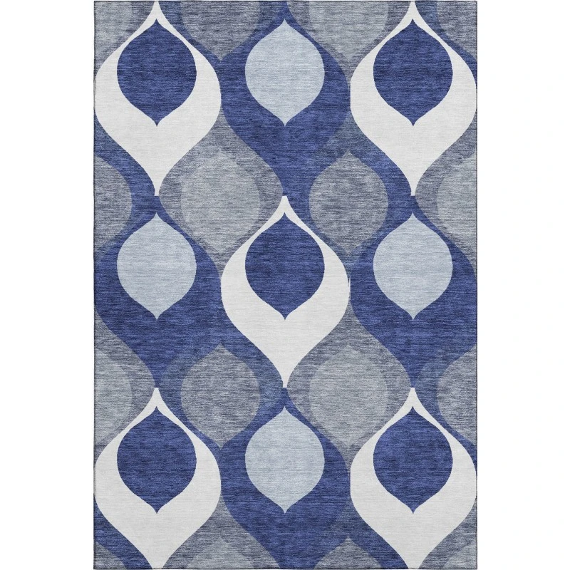 Addison Mayfield Blue AMF749 - 8ft. Round Rug