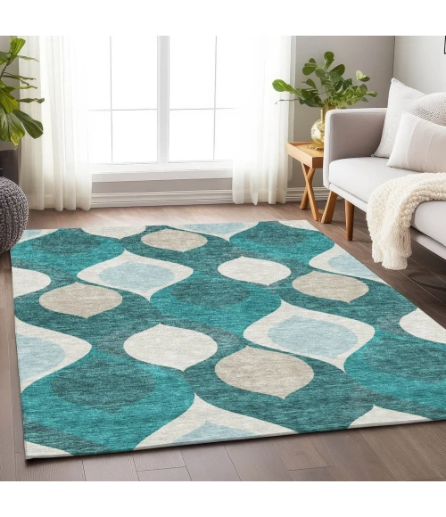 Addison Mayfield Teal AMF749 5ft. x 7ft. 6in. Rect. Rug