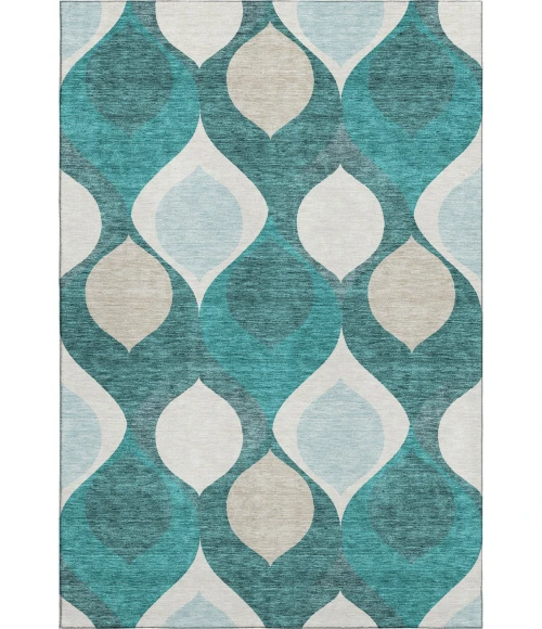 Addison Mayfield Teal AMF749 5ft. x 7ft. 6in. Rect. Rug