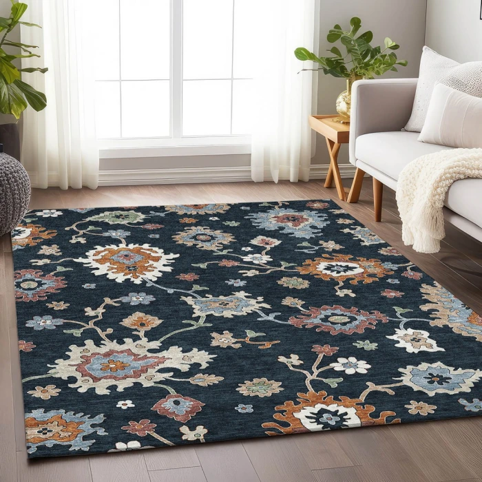 Addison Mayfield Black AMF753 - 8ft. Round Rug