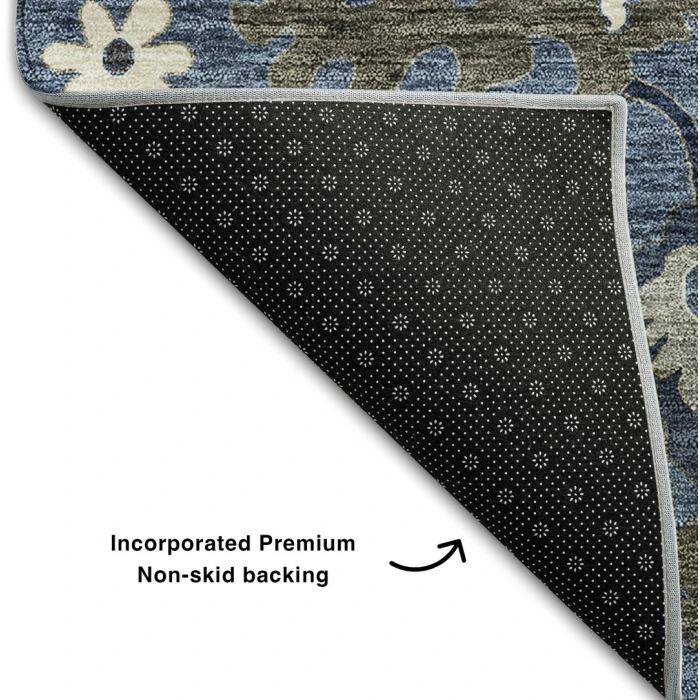 Addison Mayfield Blue AMF753 - 8ft. Round Rug