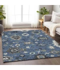 Addison Mayfield Blue AMF753 - 8ft. Round Rug