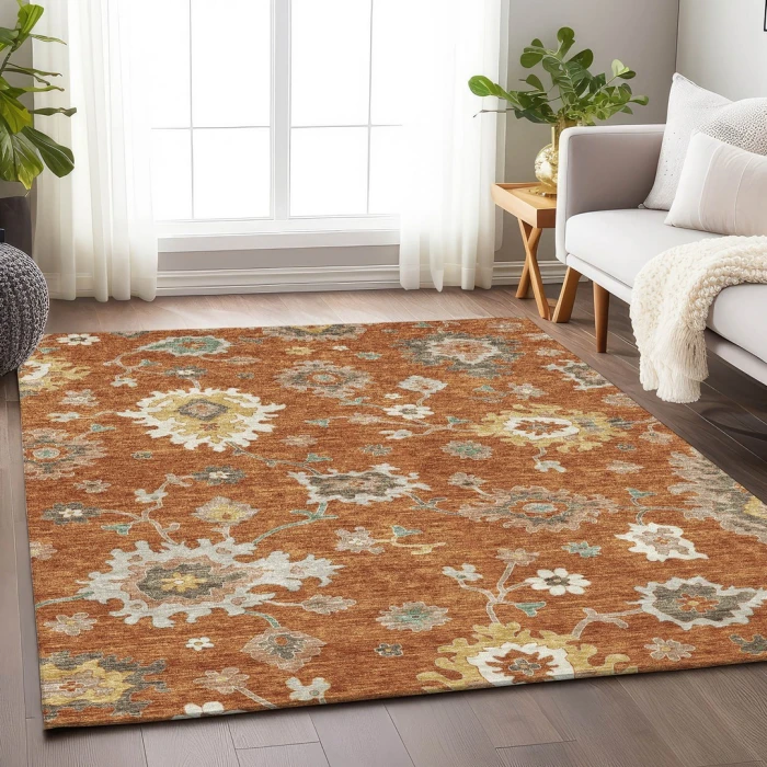 Addison Mayfield Orange AMF753 2ft. 3in. x 7ft. 6in. Rect. Rug