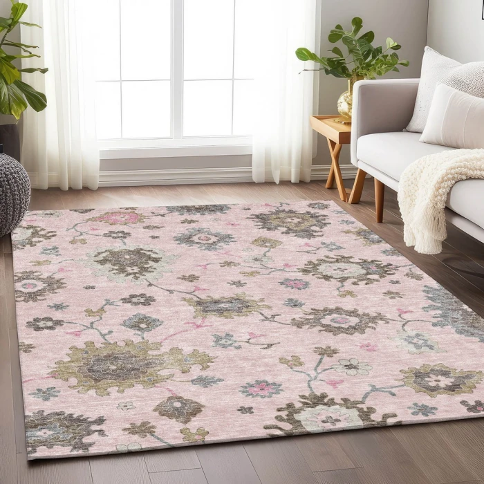 Addison Mayfield Pink AMF753 2ft. 3in. x 7ft. 6in. Rect. Rug