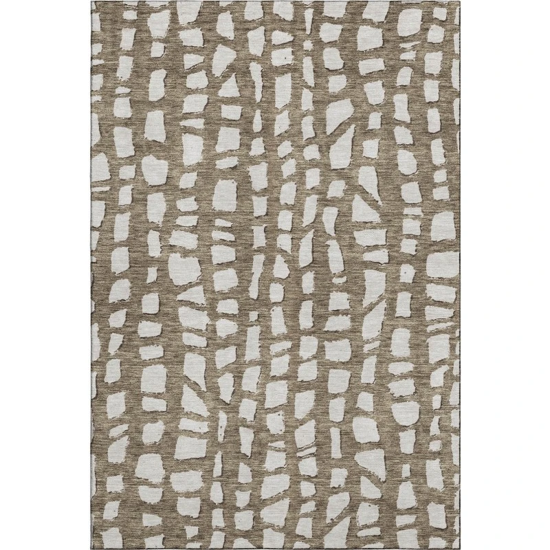 Addison Mayfield Brown AMF754 - 8ft. Round Rug