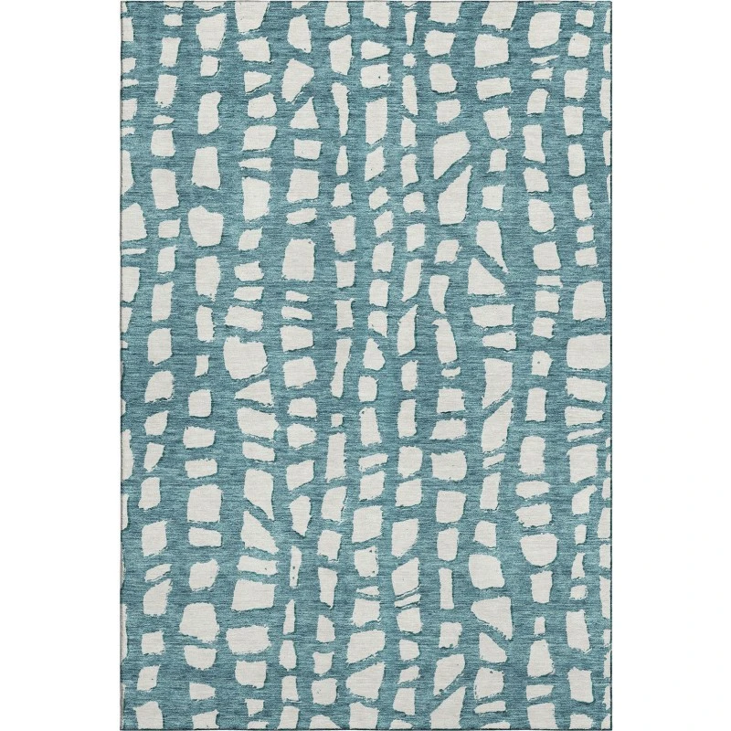 Addison Mayfield Teal AMF754 - 8ft. Round Rug