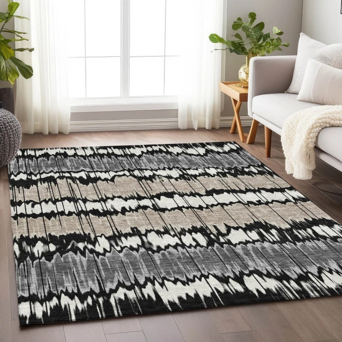 Addison Mayfield Black AMF755 2ft. 3in. x 7ft. 6in. Rect. Rug