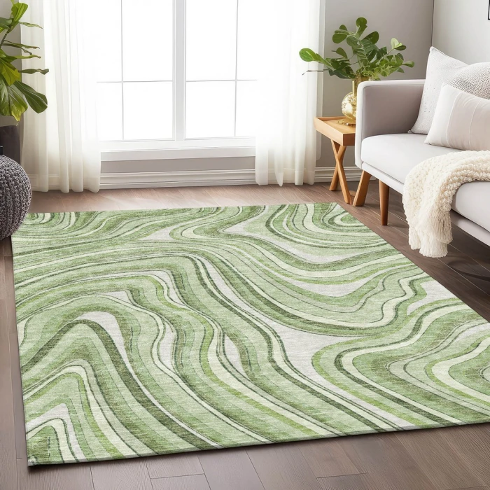 Addison Mayfield Green AMF756 5ft. x 7ft. 6in. Rect. Rug